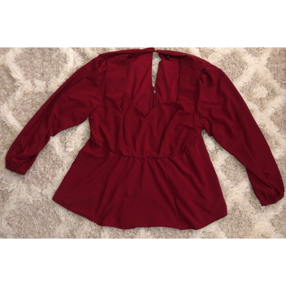 Torrid Sweetheart Neckline Peplum Blouse - Picture 2 of 14